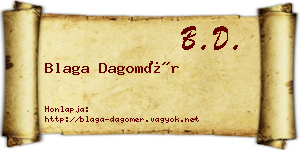 Blaga Dagomér névjegykártya